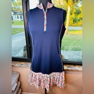 Pebble Beach Navy Blue Dry Luxe Golf Performance Dress Size Medium